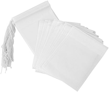 Sto Saszetek Papierowych Białych Sznurek