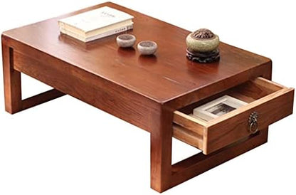 Stolik Medytacyjny Niski Szuflady Retro Okno