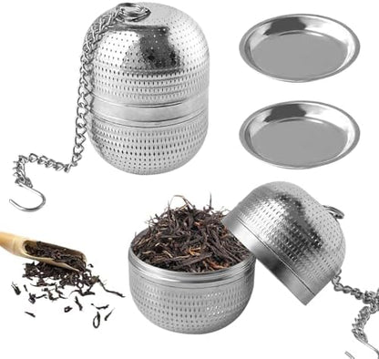 Dwa Zaparzacze Kuliste Stal Nierdzewna Łańcuch