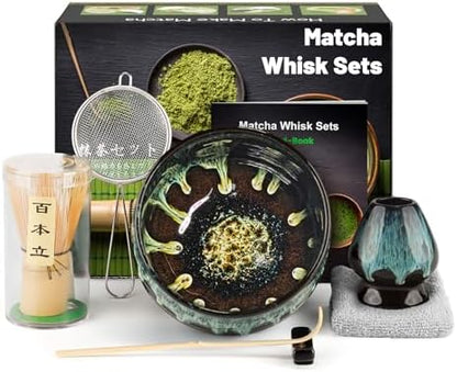 Zestaw Matcha Siedem Części Niebiesko-Czarny