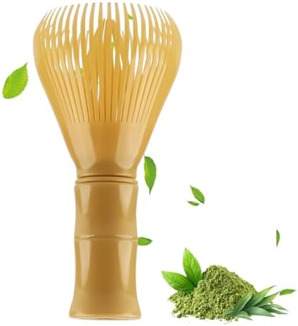 Trzepaczka Matcha Żywica Żółta Wielorazowa