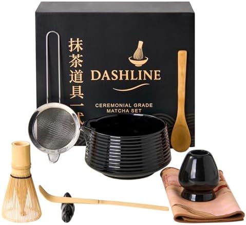 Zestaw Matcha Osiem Części Czarny Ryt