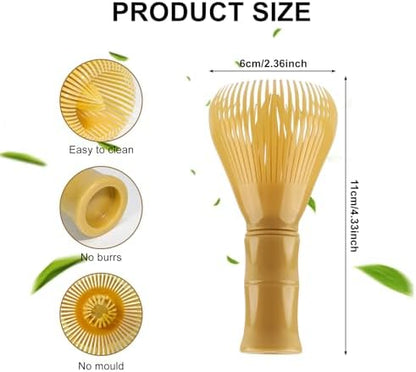 Trzepaczka Matcha Żywica Żółta Wielorazowa