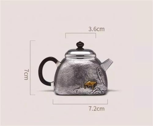 Czajnik Srebrny Ręcznie Robiony Porcelana Mały